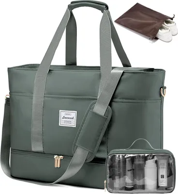 Produktbild von LOVEVOOK Reisetasche Damen Wasserdicht Weekender Travel Bag mit Schuhfach