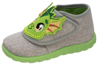 Produktbild von Fischer Markenschuh Kinder-Klett-Hausstiefel mit Drachenkopf