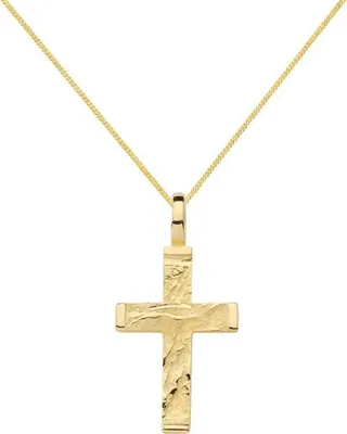 Produktbild von Gold Anhänger Kreuz  mit Goldkette massiv 333 - 8 Karat Gold 60 cm