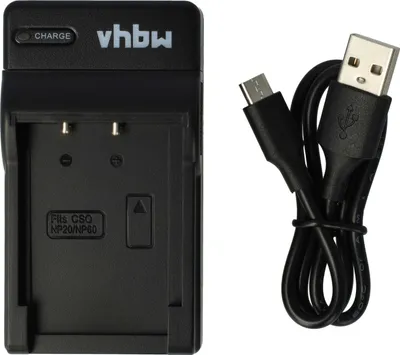 Produktbild von vhbw USB-C Ladegerät kompatibel mit Casio Exilim EX-Z77, EX-Z770, EX-Z65, EX-Z70, EX-Z75 Kamera Camcorder - Ladeschale + USB-C Kabel Ladeanzeige
