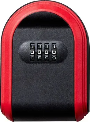 Immagine prodotto di Cassaforte a chiave con codice numerico, colore: rosso