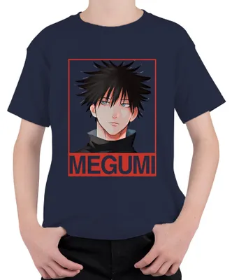 Zdjęcie produktu dla Megumi Fushiguro Jujutsu Kaisen Anime Fan Gift Gloomy Otaku Uni Koszulka dziecięca, granatowy, 152