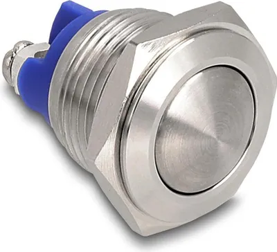 Immagine prodotto di DELOCK Drucktaster zum Einbau 16 mm 2 x Schraubklemme gewölb