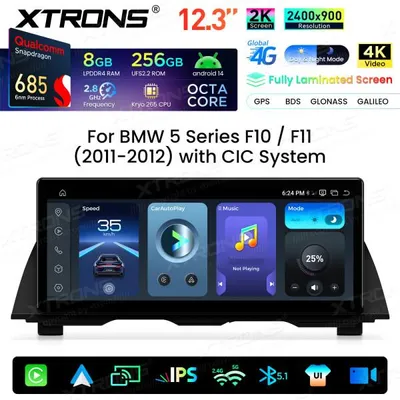 Produktbild von Android Autoradio Xtrons für BMW 5er F10/F11 mit CIC-System 8/256 GB
