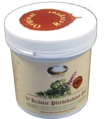 Produktbild von 3x 250ml Pferdebalsam Gel wärmend 10 Kräuter Wärmegel Pferdesalbe Salbe Balsam