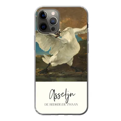 Produktbild von MuchoWow® Handyhülle Schutzhülle Hülle für iPhone 13 Pro Der gefährdete Schwan - Asselijn - Alte Meister Silikon Softcase Handy Hülle - Handy-Tasche