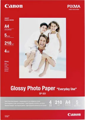 Zdjęcie produktu dla Canon GP-501, A4, 5 arkuszy, błyszczący
