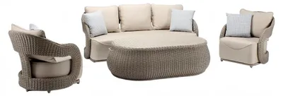 Produktbild von Outdoor Rattanmöbel Gartenmöbel Sitzgarnitur Terrassenmöbel Balkonmöbel 4tlg.