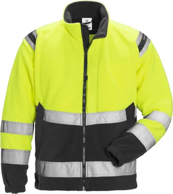 Produktbild von Fristads High Vis Fleecejacke Kl. 3 4041 FE 119625, Farbe:warnschutz-gelb/schwarz, Größe:S