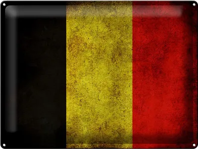 Produktbild von Blechschild Flagge Belgien, 40 x 30 cm, Blechschilder Fahne Nationalität