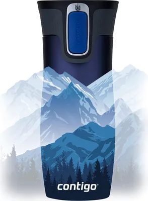 Zdjęcie produktu dla ContiGo! West Loop 2.0 kubek termiczny premium 470ml „Góry w nocy” - Granatowy