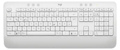 Produktbild von Logitech Signature K650, Volle Größe (100%), Kabellos, Bluetooth, Membran Key Switch, QWERTZ, Weiß