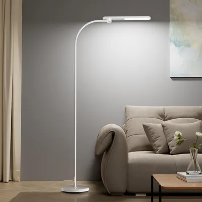 Produktbild von Honeywell LED Stehlampe CRI97 dimmbar Touch 360°Schwanenhals Wohnzimmer – Weiß