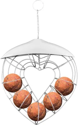 Produktbild von BDHYYM Fettkugelhalter, Futterhäuschen, hängendes Futterhäuschen, Futterhäuschen mit Futtersäule, hängender Futterbehälter für Vögel