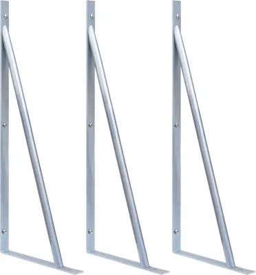 Produktbild von Stützen für Zaunpfosten 3 Stk. Verzinkter Stahl