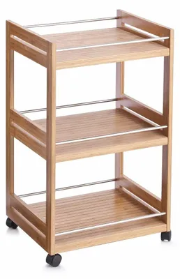 Produktbild von Zeller Bad-Rollwagen, Bamboo/Metall 45,7x38x76