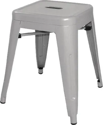 Produktbild von Bolero Bistro niedriger Hocker aus verzinktem Stahl (4 Stück)