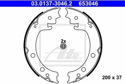 Produktbild von ATE 03.0137-3046.2 Handbremsbeläge für SUZUKI Grand Vitara II SUV (JT, TE, TD) Handbremse 200mm