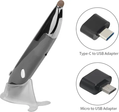 Zdjęcie produktu dla PR-06 2.4Ghz Bezprzewodowa optyczna mysz z piórem dotykowym 800/1200/1600DPI z funkcją rysika Ergonomiczne myszy do komputerów PC i laptopów