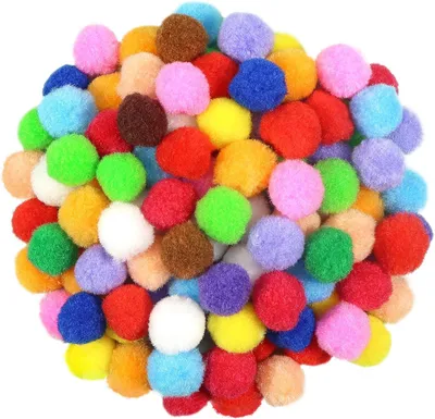 Immagine prodotto di Pomponcini di carta colorati, diametro 25 mm, confezione da 300 pezzi, ideali per progetti creativi fai-da-te