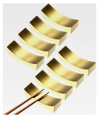 Produktbild von 8 Stück 304 Edelstahl Ständer für Essstäbchen, gebogene Form, Besteckablage für Arbeitsplatte