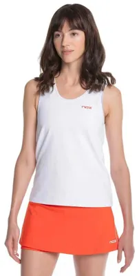 Imagen del producto de Camiseta sin mangas Nox Team Fit, color blanco, talla XS, para mujer