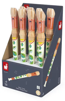 Produktbild von Janod Holzblockflöte Gioia - buntes Musikinstrument für Kinder