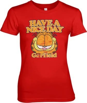 Produktbild von Garfield - Have A Nice Day Girly Tee - Large - Red