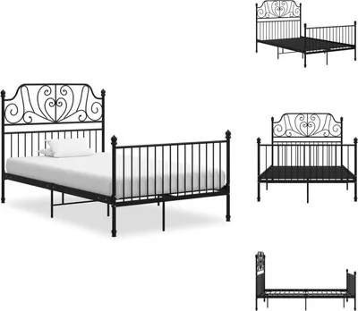 Immagine prodotto di vidaXL Struttura letto in metallo nero 120x200 cm - Letti e strutture letto