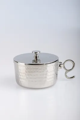 Produktbild von Ciborium gehämmerte Struktur versilbert Ø 10 cm