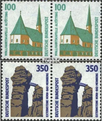 Produktbild von Briefmarken BRD (BR.Deutschland) 1989 Mi 1406A-1407A waagerechte Paare (kompl.Ausg.) postfrisch Sehenswürdigkeiten