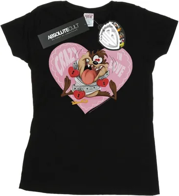Produktbild von Looney Tunes - "Valentine's Day Crazy In Love" T-Shirt für Damen BI27436 (S) (Schwarz)