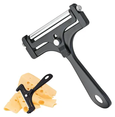 Käseschneider mit Rolle und Draht, variable Schnittdicke, Edelstahl