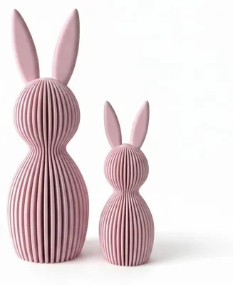 Productafbeelding van Scandinavisch paashaasje, 3D decoratie – Minimalistische paasdecoratie