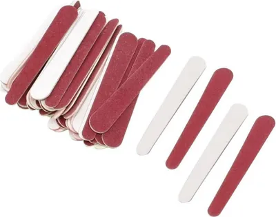 Produktbild von 50er Pack Einweg-Nagelfeilen doppelseitig Holzschleifpapier 7,5cm Rot