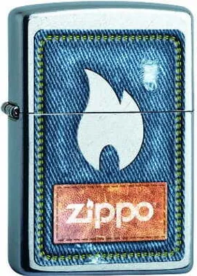 Produktbild von Zippo Benzinfeuerzeug Denim & Flame, 60003249