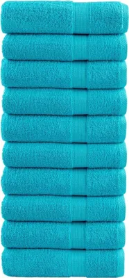Produktbild von Premium-Duschtücher SOLUND 10 Stk. Türkis 70x140 cm 600 g/m²