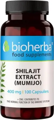 Produktbild von Bioherba Shilajit-Extrakt (Mumijo) 400 mg 100 Kapseln