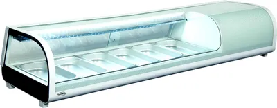 Produktbild von Combisteel Sushivitrine 62 Liter - 6x 1/3 GN, LED-Beleuchtung, Tischgerät