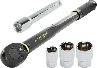 Produktbild von Drehmomentschlüssel-Set 28-210 Nm, 1/2" + Einsätze 17, 19, 21 mm