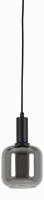 Produktbild von Light & Living - hängeleuchte - Lekar - schwarz - glas - buntglaslampe - E27 - 2950365