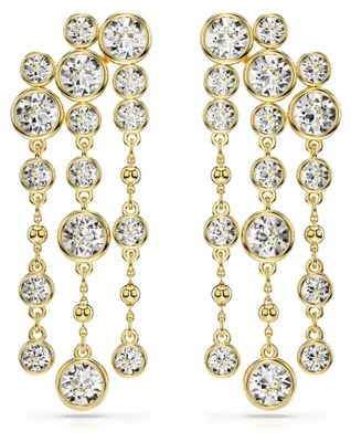 Produktbild von Swarovski Imber Drop-Ohrhänger, Weiße, Vergoldete Ohrringe mit Strahlenden Swaro