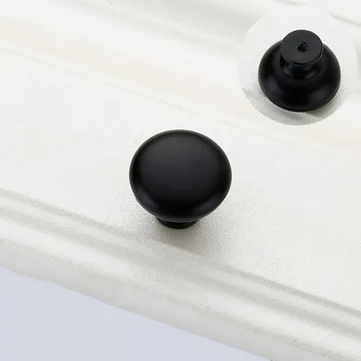 Produktbild von 4 Stück Tür- und Schubladenknöpfe, 29 mm, Vintage-Griffe, Möbelknöpfe für Küchenschränke (schwarz)