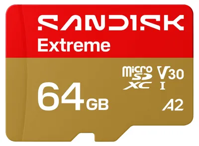 Produktbild von SANDISK Extreme microSDXC 64 GB, UHS-I-Karte + SD Adapter (bis zu 170 MB/s Lesen