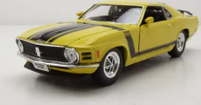Produktbild von Welly 22088G Ford Mustang Boss 302 1970 gelb 1:24