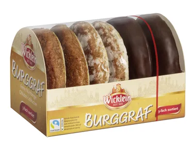 Produktbild von Wicklein Burggraf Nürnberger Oblaten Lebkuchen sortiert 200g