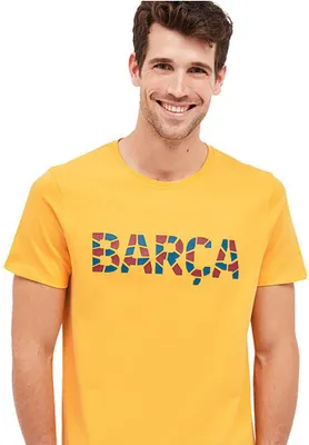 Produktbild von BarÇa Trencadis Kurzarm-t-shirt Gelb L Herren Gelb L