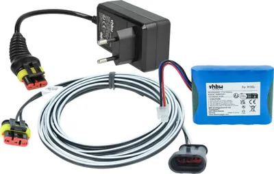 Produktbild von vhbw 1x Netzteil, 1x 3000 mAh Akku, 1x Niederspannungskabel kompatibel mit Husqvarna Automower 305 (2016), 305 (2020), 105 (2016), 105 Rasenmäher