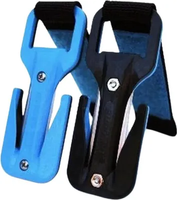 Produktbild von Tauchermesser Gurtschneider Seilschneider blau/schwarz für Seile bis 8mm mit auswechselbaren Klingen