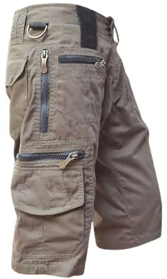 Immagine prodotto di Pantaloncini cargo da uomo - Resistenti e pratici - Marrone